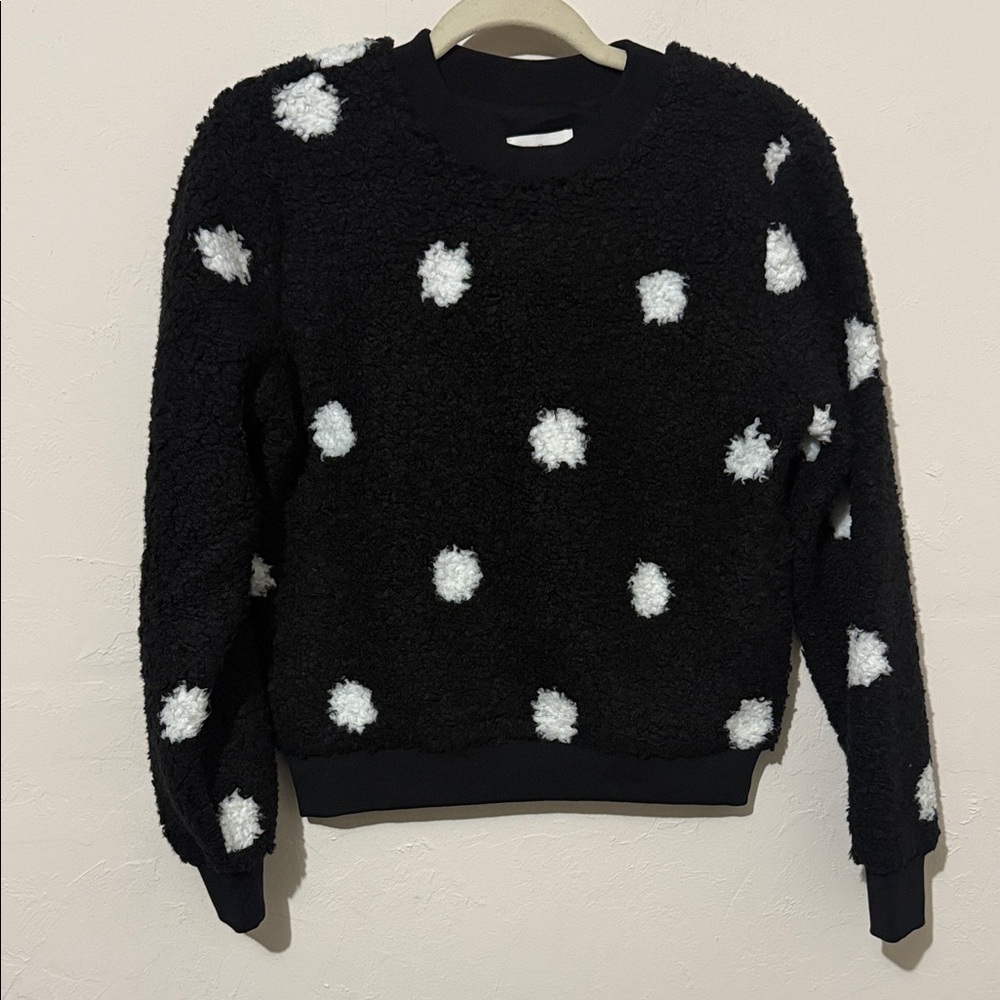 Black and White Polka Dot Sweater